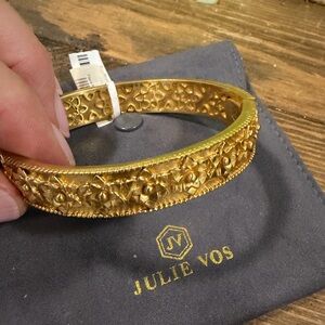 Julie Vos Gold Flora Hinge Design Bracelet
